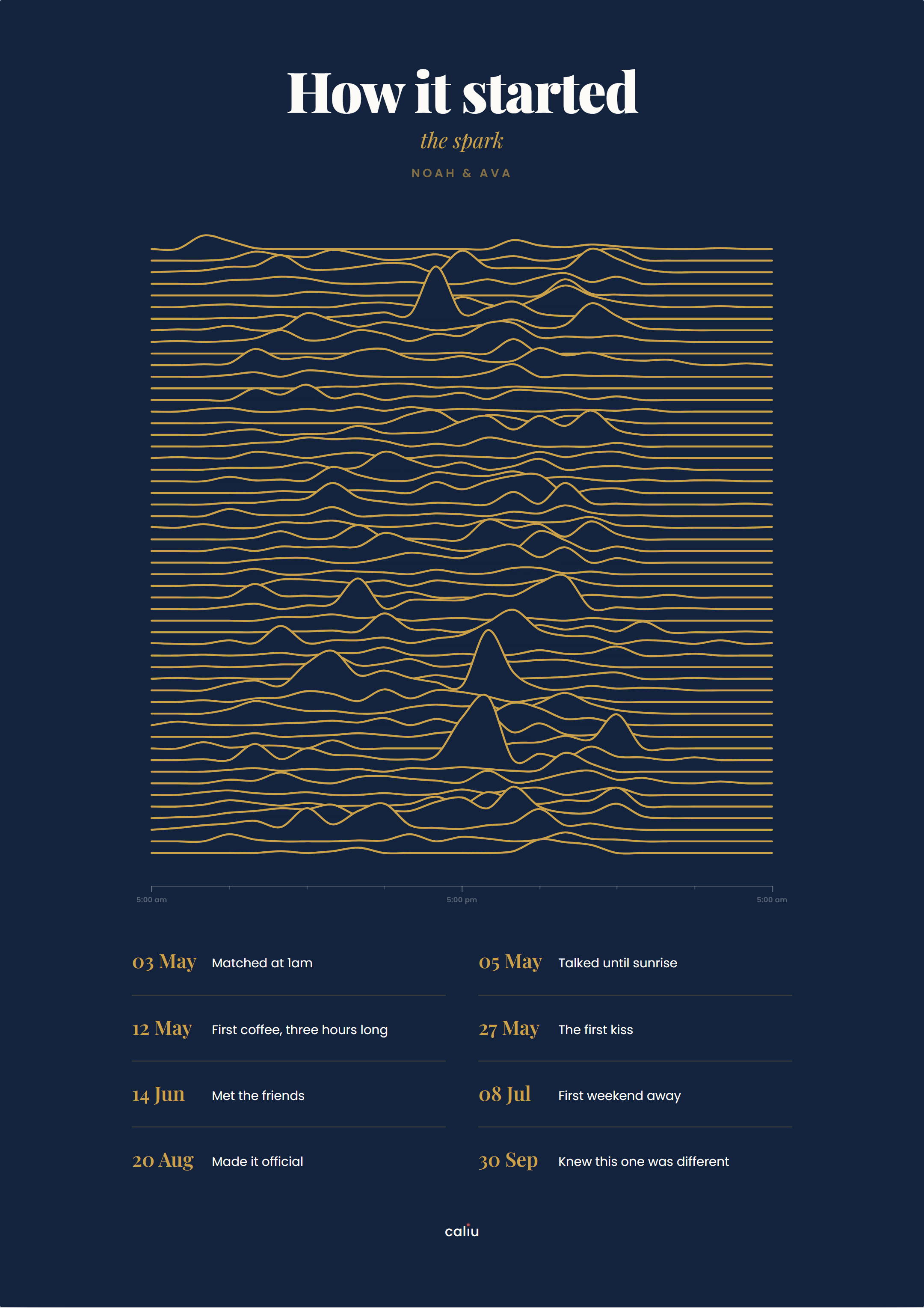 Caliu Story poster — pulse · lines